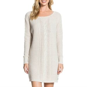 Roxy Cream Cable Knit sweater dress